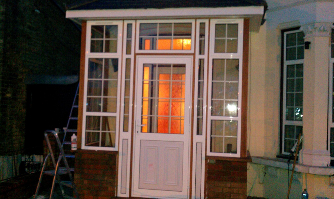 uPVC porch with Georgian bar glazing installed in Northolt